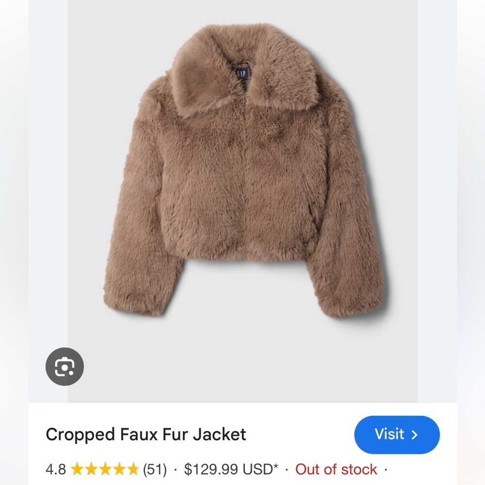 Gap Brown Fur Jacket